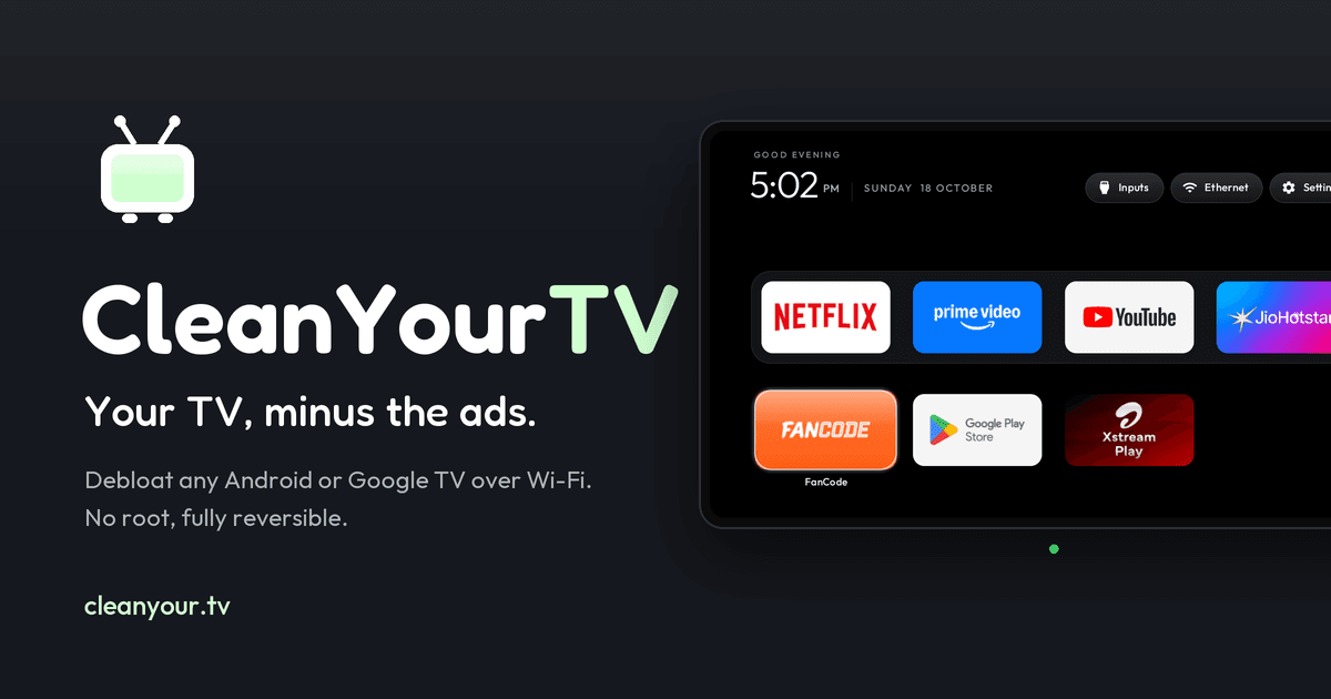 cleanyourtv, image from cleanyour.tv