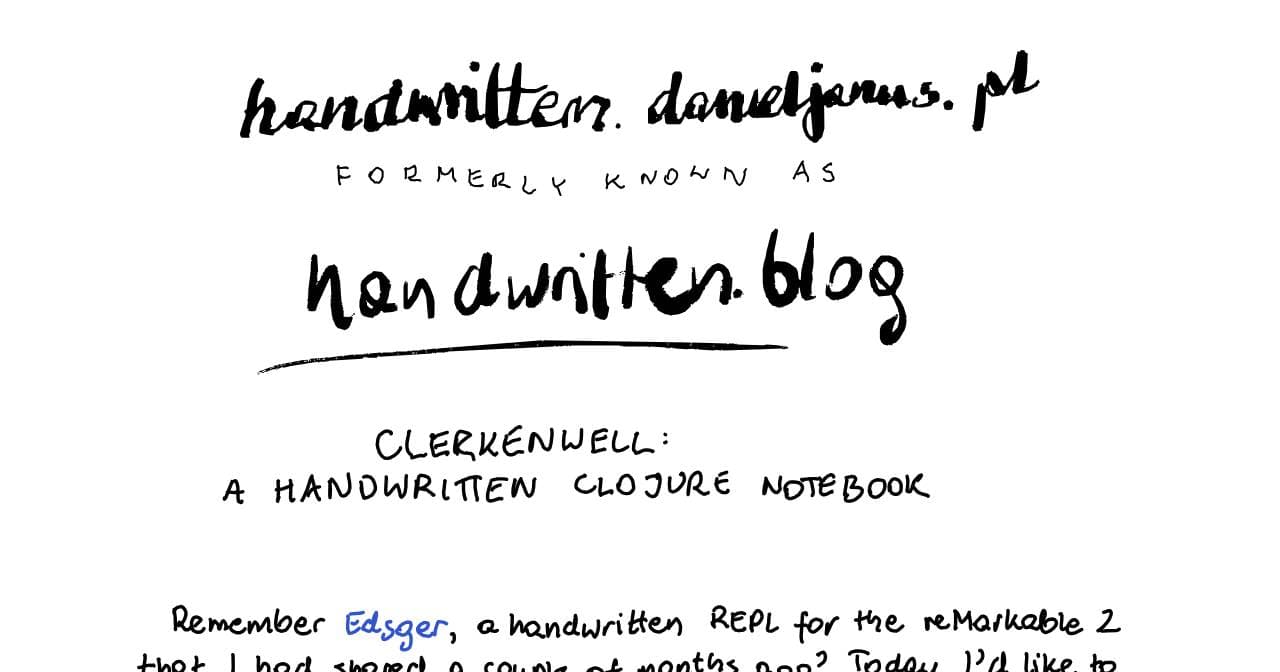 Screenshot of handwritten.danieljanus.pl