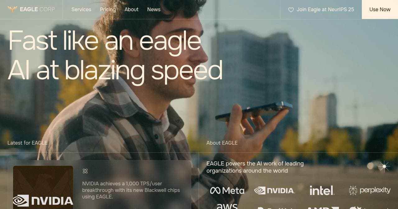 Screenshot of eagle.ai