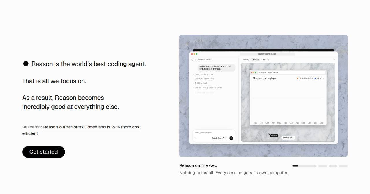 Screenshot of reasonmachines.com