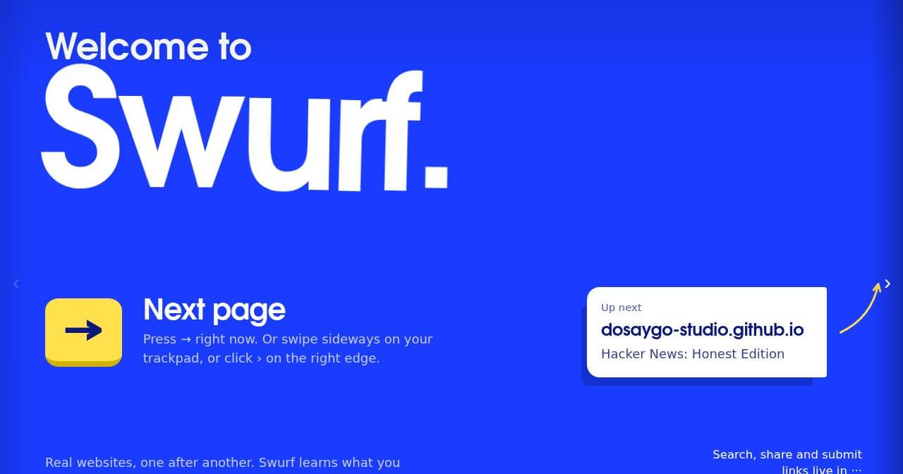 Screenshot of swurf.org