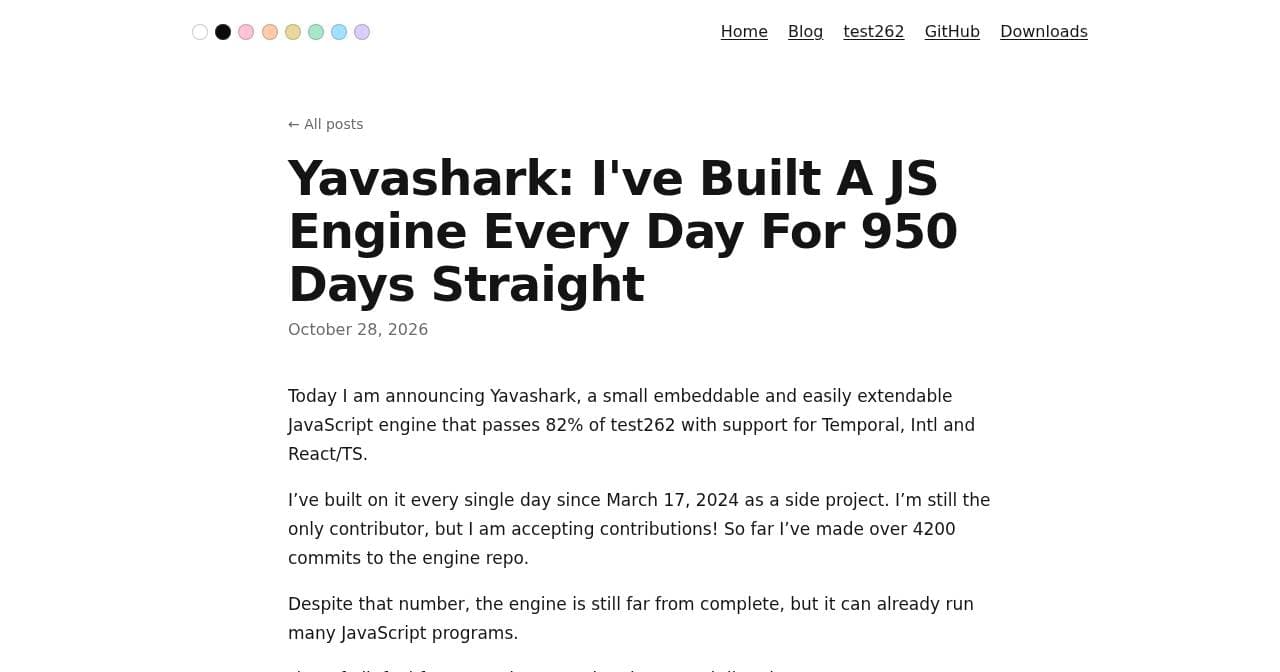 Screenshot of yavashark.dev