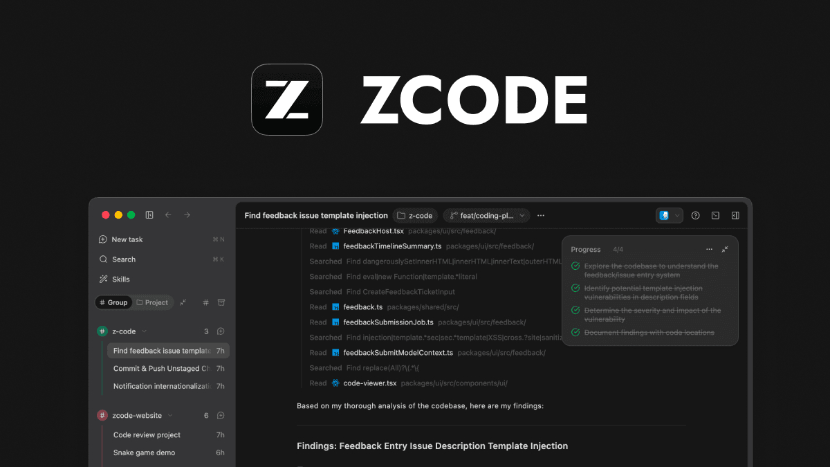 ZCode, image from zcode.z.ai